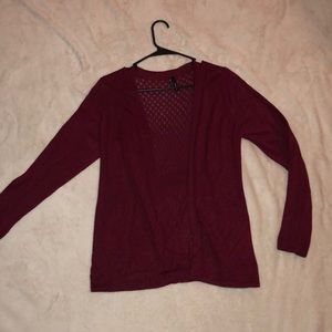 Wine red cardigan